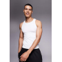 4505 Icon seamless rib slim fit vest in white