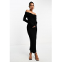 ASOS DESIGN off shoulder twist midi dress