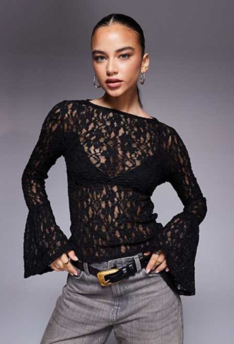 ASOS DESIGN sheer lace...