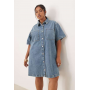 ASOS DESIGN short sleeve denim shirt dress
