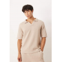 ASOS DESIGN relaxed knit notch neck polo Shirt