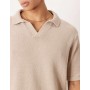 ASOS DESIGN relaxed knit notch neck polo Shirt