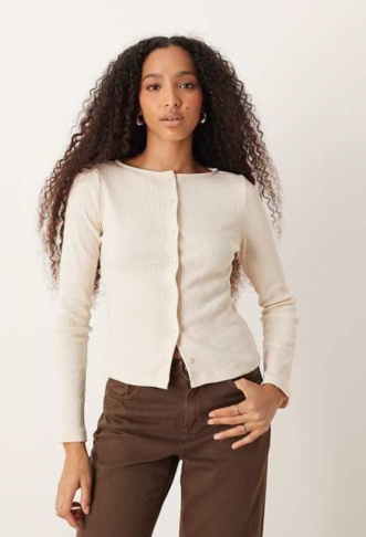 ASOS DESIGN wide neck rib...