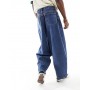 ASOS DESIGN oversized baggy jeans in mid wash blue