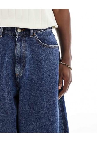 ASOS DESIGN oversized baggy jeans in mid wash blue