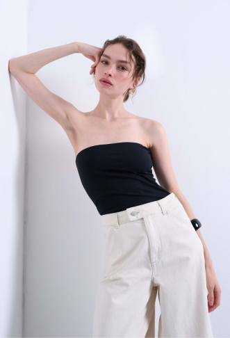 Topshop Longline bandeau in...