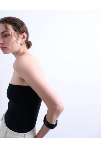 Topshop Longline bandeau in black