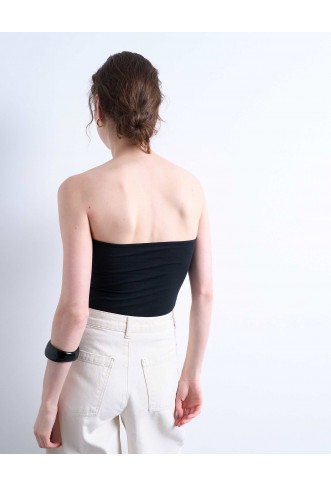 Topshop Longline bandeau in black