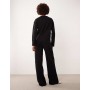 JDY Tall wide leg knitted trousers co-ord in black