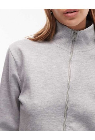 ASOS DESIGN interlock co-ord zip through sweatshirt