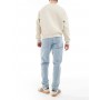 ASOS DESIGN tapered jeans in light stone wash blue
