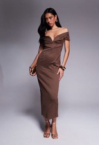 ASOS DESIGN sculpted bardot...