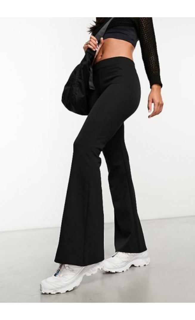 ONLY high waisted flares in black