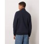 ASOS DESIGN essentials quarter zip sweatshirt in navy