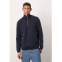 ASOS DESIGN essentials quarter zip sweatshirt in navy