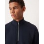 ASOS DESIGN essentials quarter zip sweatshirt in navy