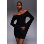 Kaiia exclusive slinky off shoulder mini dress