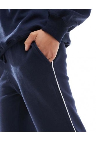 Hollister contrast panel straight leg jogger co-ord in navy