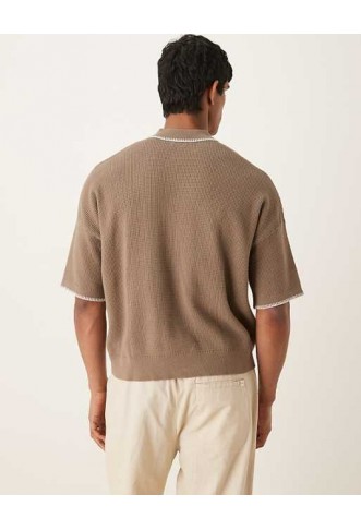 ASOS DESIGN oversized knitted polo