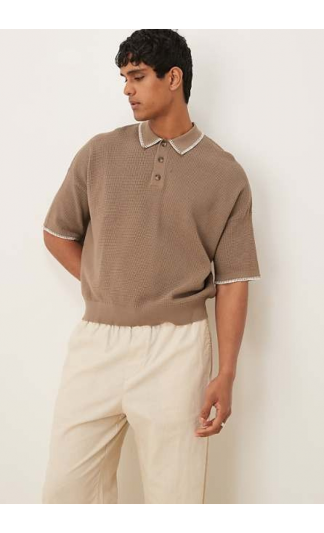 ASOS DESIGN oversized knitted polo