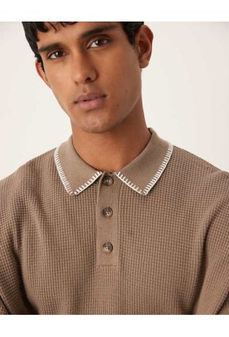 ASOS DESIGN oversized knitted polo