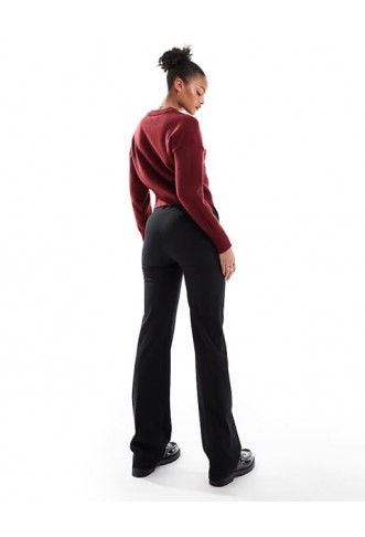 ASOS DESIGN Tall tailored slim straight trousers in black