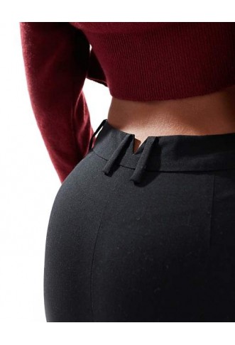 ASOS DESIGN Tall tailored slim straight trousers in black