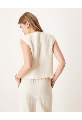 ASOS DESIGN high neck boxy waistcoat co-ord