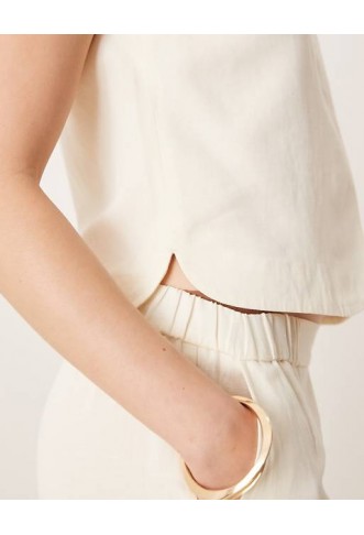 ASOS DESIGN high neck boxy waistcoat co-ord