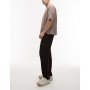 Lacoste straight leg woven trouser in brown