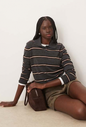 Mango long sleeve polo top...