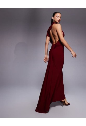 ASOS DESIGN slinky caped one shoulder maxi dress