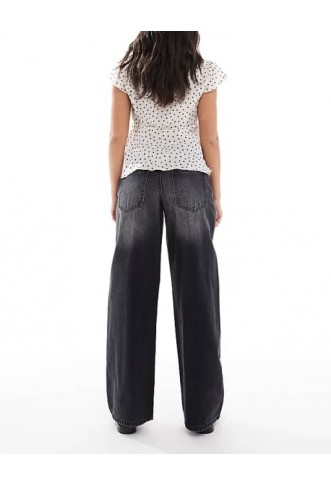 Daisy Street low rise baggy fit jeans in black