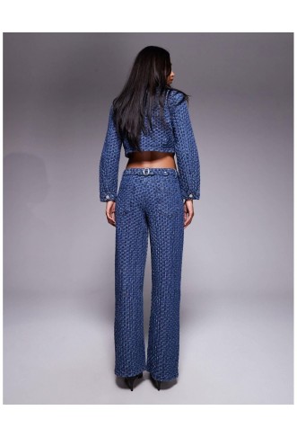 Liquor N Poker Women's Blue Mid Rise baggy Jeans