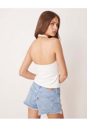 ASOS DESIGN ponte halter neck corset top