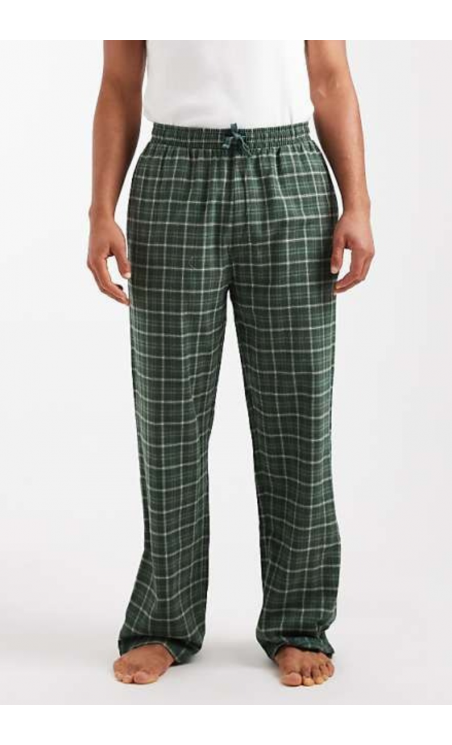 ASOS DESIGN lounge bottoms in green check