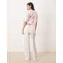 ASOS DESIGN Tall  tee and wide leg trouser pyjama set