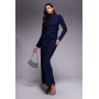 ASOS DESIGN high neck ruched side maxi dress in navy