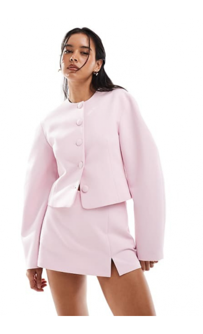 ASOS DESIGN pelmet skort in baby pink