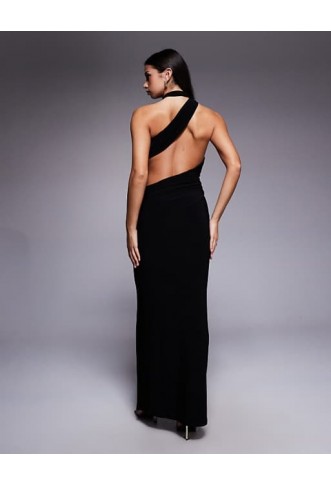 ASOS DESIGN halter maxi dress with ring detail