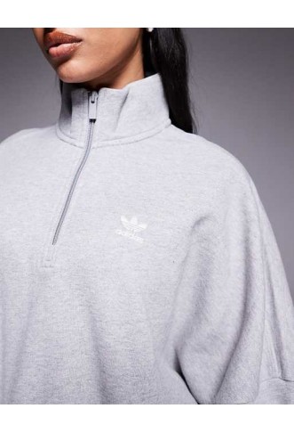 adidas Originals Trefoil Essentials half zip sweatshirt
