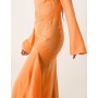 ASOS DESIGN washed satin maxi dress with lace details
