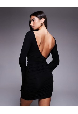 ASOS DESIGN sculpted waterfall sleeve mini dress