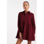 Wednesday's Girl button through mini cord smock dress