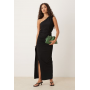 ASOS DESIGN ruched maxi dress in black