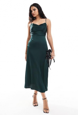 Vila satin cowl neck cami...