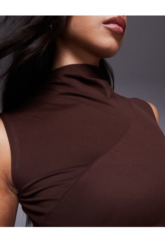 ASOS DESIGN high neck seamed drape maxi dress