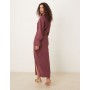 ASOS DESIGN wrap shirt midi dress with seaming details