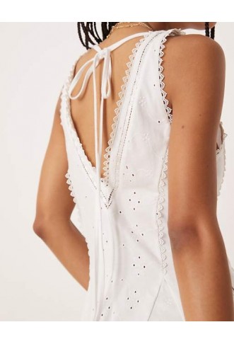 ASOS DESIGN broderie sleeveless mini dress