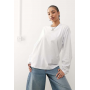 Weekday oversized boxy fit long sleeve t-shirt in white
